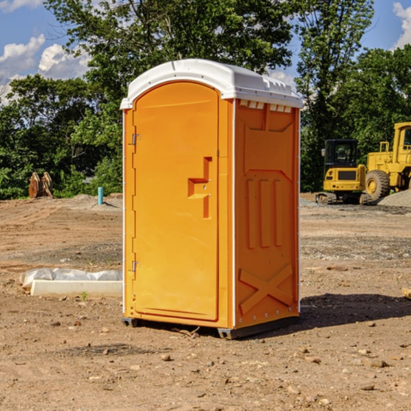 how often are the porta potties cleaned and serviced during a rental period in Zumbro Falls